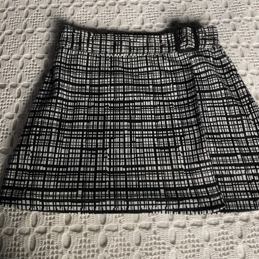 Y2k Plaid Black And White Women's Skirt